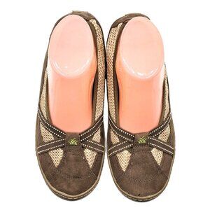 Terrasoles Echo Shoes Womans Size 9 Crossband Slip On Loafer Browns